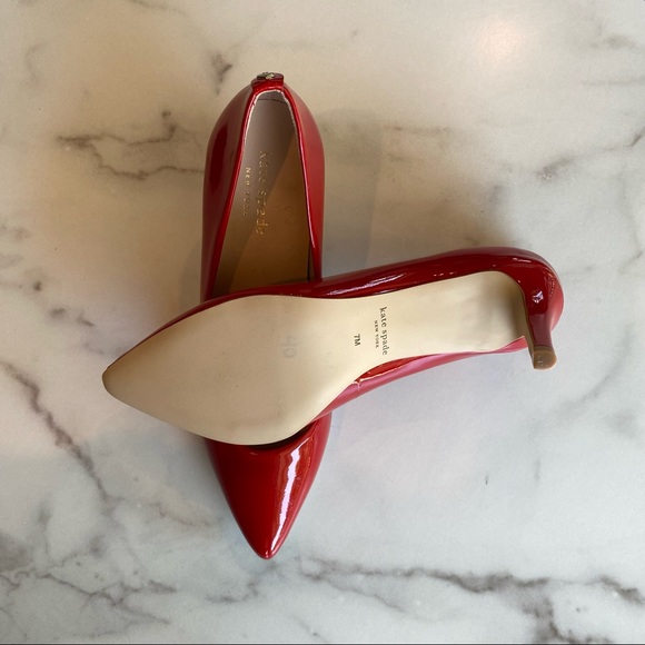 KATE SPADE Red Patent Leather High Heel Pumps - Picture 7 of 7